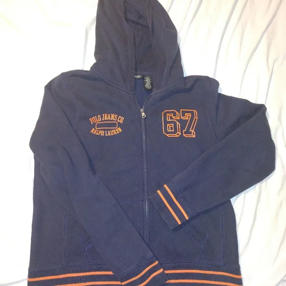 トップス POLO JEANS COMPANY zip hoodie size L Ralph Lauren Polo Jeans Co. Embroidered Zip Hoodie